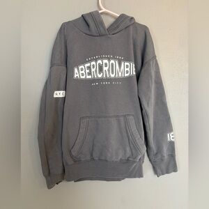 abercrombie kids Charcoal Gray Logo Crewneck Hoodie